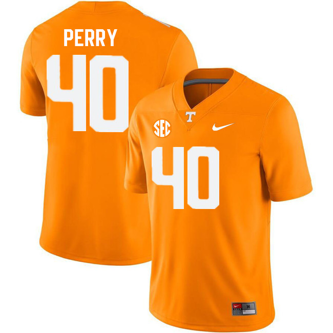 Men #40 Kalib Perry Tennessee Volunteers College Football Jerseys Stitched Sale-Orange